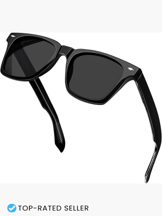 Retro Square Polarized Sunglasses UV400 Acetate Trendy Unisex Shades